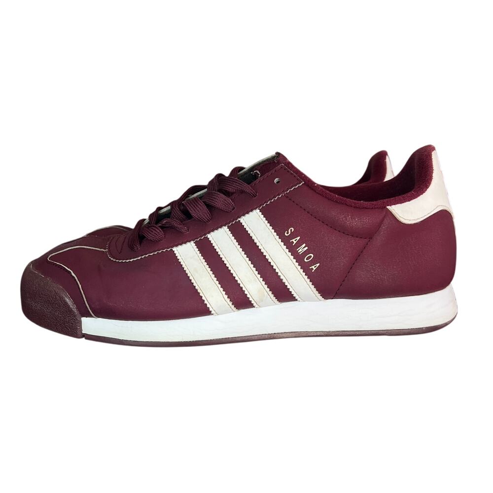Adidas Samoa Burgundy White Sneakers Men’s Size 10 - Picture 10 of 14